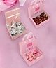 Yellow Bee Set Of 3 Bow Designed & Glittered Hair Accessories Boxes - Silver Red & Pink