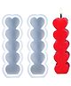 iKalaa Heart Shape 3D Pillar Resin Candle Mold |Set of 2 | 3D Non-Stick Silicone! 5 Step Love Shaped DIY Mold | Aromatherapy Dessert Soap Cake