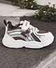 Lil Lollipop Colour Blocked Velcro Closure Shoes - Brown & White