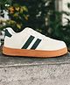Lil Lollipop Placement Striped Lace Tie Up Shoes - Off White & Green