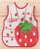 Yellow Bee PVC Adorable Strawberry-Themed Waterproof Baby Bib for Girls, Red