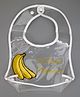 Yellow Bee PVC Waterproof Baby Bib with Adorable Banana Design and Crumb Catcher for Boys- Transparent