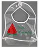 Yellow Bee PVC Clear Baby Bib with Cute Watermelon Print and Mess-Catcher Pocket for Boys- Transparent