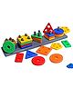 Brain Factory Plastic Block Column Puzzle, BPA-Free Geometric Shape Sorter Toy for Toddlers | Brain Development Toys | Educational & Learning Activity Toys | Preschool Toys, 5 Column Puzzle Stacking Set Multicolor