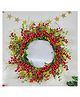 Party Perfetto Green Leaves and Red Berries Wreath ( 55 cm )