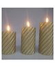 Party Perfetto LED Gold Wax Candles (Pack of 3)