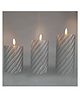 Party Perfetto LED  Silver Wax Candles (Pack of 3)