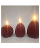 Party Perfetto LED Red Wax Candles (Pack of 3)