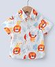 Mark & Mia Half Sleeves Jungle Theme Printed Shirt - White