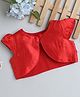 Many frocks & Satin Cap Sleeves Shimmered Crop Shrug - Red