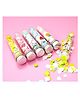 Flower heart design bottle tube shape paper soap in fruits flavour Scented fragrance soft bath for travel - Pack of 5-multi color
