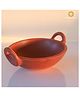 Swadeshi Blessings Exclusive Range Unglazed Clay Mitti Earthen Kadhai For Cooking, 1.8 Liters - Red