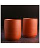 Swadeshi Blessings Unglazed Handmade Clay Glass Earthen Glass for Milk,Tea,Coffee Mud Glasses 250 ml Each - Brown