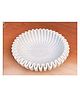 SWADESHI BLESSINGS HandCrafted Marble Ruffle Bowl/Scallop Bowl/Decorative Flower Bowl/HouseWarming Gift/ (8 Inches)