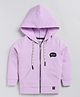 giniekids Cotton Lycra Full Sleeves Solid Hoodies - Lavender