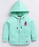 giniekids Cotton Lycra Full Sleeves Solid Hoodies - Green