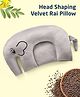 ZOE Velvet Head Shaping Rai Pillow Elephant Shape - Grey