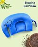 Zoe Velvet Head Shaping Rai (Mustard Seeds) Pillow Elephant Shape - Blue