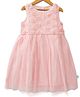 JusCubs Sleeveless Floral Applique Designed Dress - Pink
