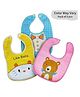 BitFeex Waterproof Feeding Bibs with Snap Button Closure Cartoon Print- Pack of 2, Color May Vary