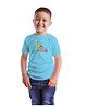 BRATMA Half Sleeves Playing Kids Printed Tee - Light Blue