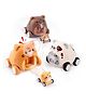 Sanjary Animals Pull Cars along with Mini Inertia Car for Kids color design may vary