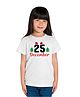 BRATMA Christmas Theme Half Sleeves 25 December Text Printed Tee - White