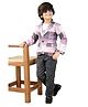 DOTSON Full Sleeves Abstract Text Printed & Checked Tee & Pant With Jacket Set - Pink