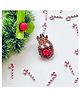 Bobbles & Scallops Christmas Theme Reindeer Crocheted Snap Clip - Brown