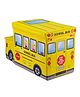 New Pinch Car Shaped Muti-Functional Foldable Storage Box Basket Bin Organizer Stool for Kids, Storage Boxes for Toys for Kids (yellow)