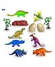 New Pinch Realistic Dinosaur Toy Set of 7 Pcs - Dinosaurs Animals Figures Toys Set with Tree and Eggs for Kids/Boys - Multicolor