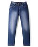 Pine Kids Denim Woven Full Length Washed Jeans - Royal Blue