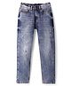 Pine Kids Denim Woven Full Length Washed Jeans - Navy Blue