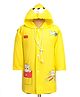 Babyhug Full Sleeves Below Knee Length Raincoat With Bear Box Print - Yellow
