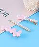 Pine Kids Free Size Hair Pins & Clips with Butterfly Applique Pack of 3 - Light Pink