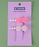 Pine Kids Hair Clips with Floral & Pearl Applique Pack of 2 - Pink & Lilac