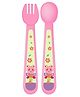 Adore Spoozy Baby Spoon & Fork Set- Pink (Pack of 2)