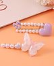Pine Kids Free Size Hair Pins & Clips with Heart Applique Pack of 2 - Purple