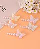 Pine Kids Free Size Hair Pins & Clips with Butterfly Applique Pack of 5 - Pink