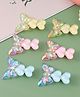 Pine Kids Butterfly Applique Hair Pins & Clips - Pink Yellow & Blue