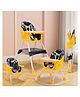 Tinyberg WonderSeat 3 in 1 Baby High Chair, Feeding Chair with Adjustable Seat Height, 5-Point Safety Belt, Portable, Foldable, 3-36 Months, 20kg Capacity-Yellow Blue Bliss