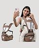 Tinyberg Cuddlehipsy Baby Carrier for 3-36 Months, 4-in-1 Ergonomic Hip Seat, Adjustable Straps, Soft Cushion, Large Storage & Phone Pocket, Up to 15kg - Earth Brown