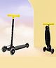 Tinyberg Vroom Vroom Kids Scooter with LED Flashing Wheels | Adjustable Handle Height | Foldable I Runner Scooter for Kids - Black Thunder