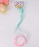 Babyhug Hair Extensions With Heart Shape Applique -Pink & Blue
