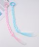 Pine Kids Free Size Braided Hair Extensions - Light Pink & Light Blue