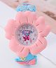 Babyhug Analog Watch With Butterfly & Flower Applique Free Size - Blue