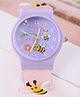 Babyhug Analog Watch With Honey Bee Applique Free Size -  Pink & Purple