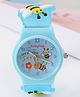 Babyhug Analog Watch With Honey Bee Applique Free Size - Blue