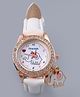 Pine Kids Free Size Analog Watch With Elephant Applique - White