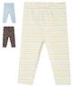 MINI KLUB Cotton Pack Of 3 Floral & Animals Printed Leggings - Multi Colour